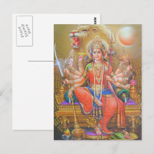 indiaanse god briefkaart (Voorkant / Achterkant)