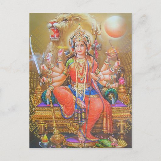 indiaanse god briefkaart (Voorkant)