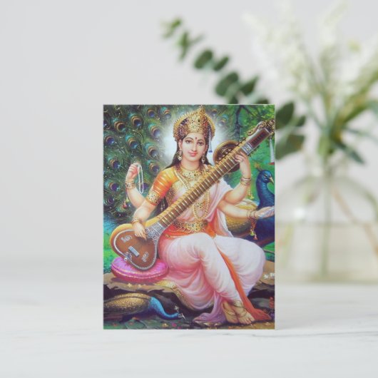 indiaanse god briefkaart (Staand voorkant)