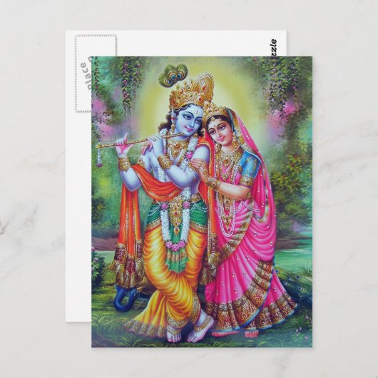 indiaanse god briefkaart (Voorkant / Achterkant)