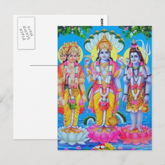 indiaanse god briefkaart (Voorkant / Achterkant)