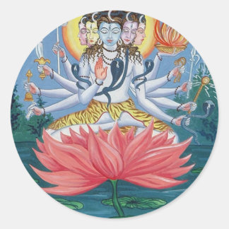 indiaanse god ronde sticker