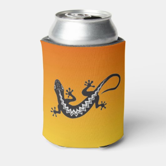 Indiaanse hagedisssymbool blikjeskoeler (Blikje Achterkant)