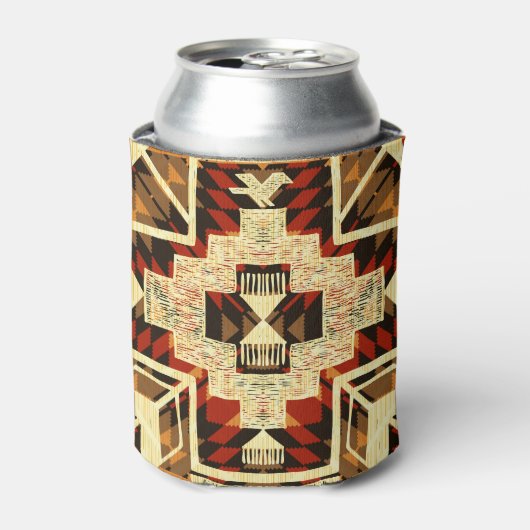 Indiaanse, handgetekende Abstract. Blikjeskoeler (Blikje Voorkant)