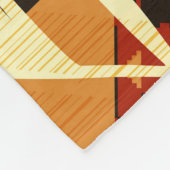 Indiaanse,  handgetekende Abstract. Fleece Deken (Hoek)