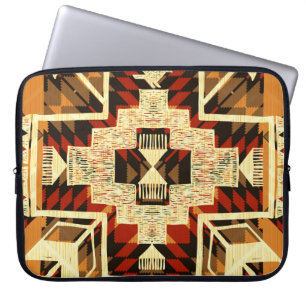 Indiaanse,  handgetekende Abstract. Laptop Sleeve