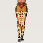 Indiaanse,  handgetekende Abstract. Leggings (Achterkant)