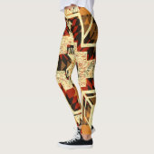 Indiaanse,  handgetekende Abstract. Leggings (Links)