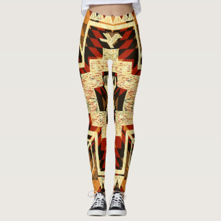 Indiaanse,  handgetekende Abstract. Leggings