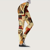 Indiaanse,  handgetekende Abstract. Leggings (Rechts)