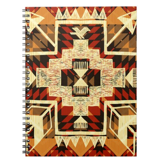 Indiaanse,  handgetekende Abstract. Notitieboek (Voorkant)