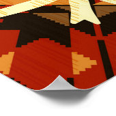 Indiaanse,  handgetekende Abstract. Poster (Hoek)