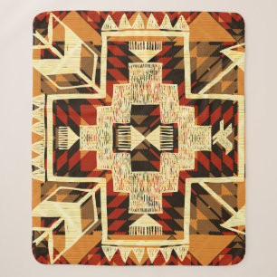 Indiaanse,  handgetekende Abstract. Sherpa Deken