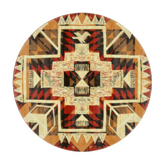 Indiaanse, handgetekende Abstract. Snijplank