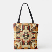 Indiaanse, handgetekende Abstract. Tote Bag (Achterkant)