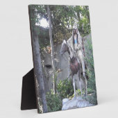 Indiaanse hoofdman met paard fotoplaat (Zijkant)