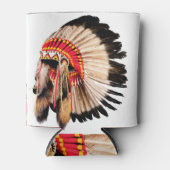 Indiaanse hoofdtooi, hoofdillustratie. blikjeskoeler (Voorkant)