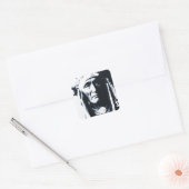 Indiaanse indiaan Apsaroke Vierkante Sticker (Envelop)
