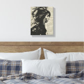 Indiaanse Indiaan over een oude woordenboekpagina Canvas Afdruk (Insitu (Slaapkamer))