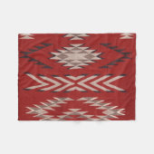 Indiaanse Indiaan zuidwest rood patroon Fleece Deken (Voorkant (Horizontaal))