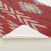 Indiaanse Indiaan zuidwest rood patroon Sherpa Deken (3/4)