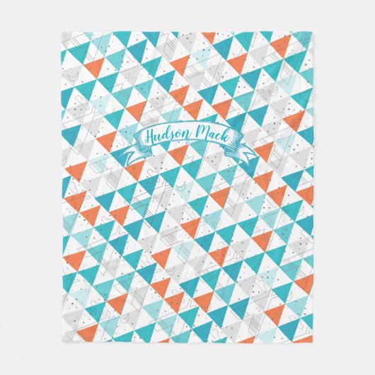 Indiaanse Indiaanse Baby Boy Tribal Tepee Fleece Deken (Voorkant)