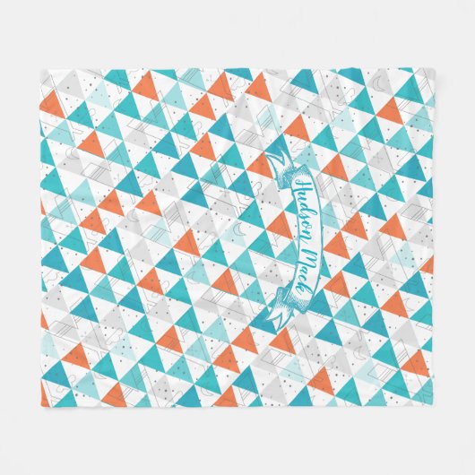 Indiaanse Indiaanse Baby Boy Tribal Tepee Fleece Deken (Voorkant (Horizontaal))