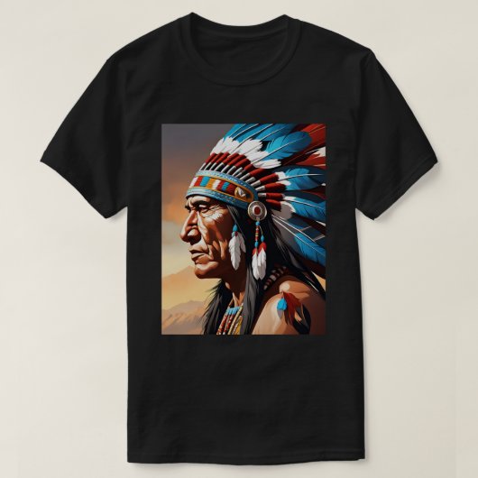 Indiaanse Indiaanse kunst T-shirt (Design voorkant)