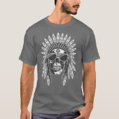 Indiaanse Indiaanse opperschedel Amerikaanse India T-shirt (Voorkant)