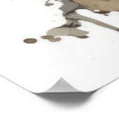 Indiaanse Indiaanse portret krijger schilderij Poster (Hoek)