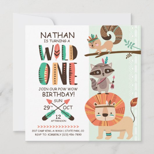 Indiaanse Indiaanse Pow Wow Verjaardag Kaart (Voorkant)