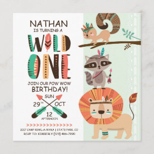 Indiaanse Indiaanse Pow Wow Verjaardag Kaart