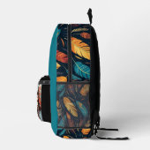 Indiaanse - Indiaanse prinses, wolf, veren Bedrukte Rugzak (Rechts)