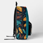 Indiaanse - Indiaanse prinses, wolf, veren Bedrukte Rugzak (Links)