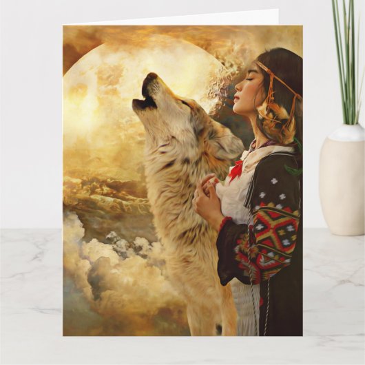 INDIAANSE INDIAANSE VROUW VERJAARDAG GROET KAART (Voorkant)