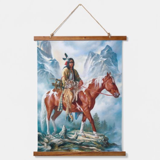 Indiaanse Indiaanse zuidwestelijke kunst muur Hangend Wandkleed (Voorkant)