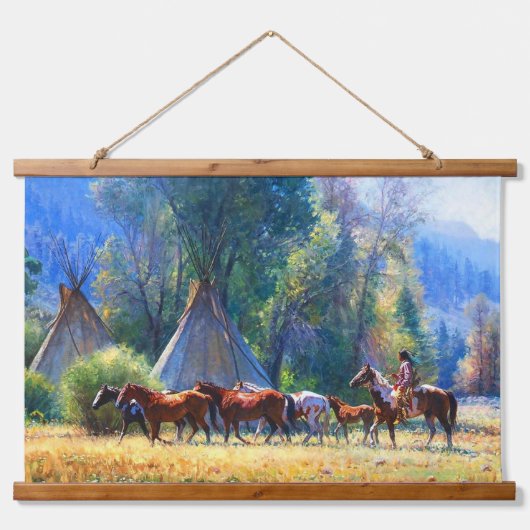 Indiaanse Indiaanse zuidwestelijke kunst muur Hangend Wandkleed (Voorkant)