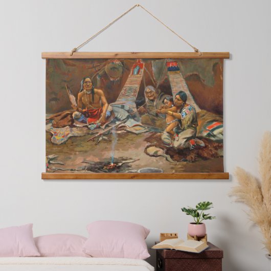 Indiaanse Indiaanse zuidwestelijke kunst muur Hangend Wandkleed (Slaapkamer)