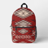 Indiaanse Indiaanse zuidwestelijke patroon rood Bedrukte Rugzak (Voorkant)