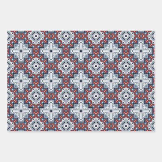 Indiaanse indianen Navajo Pattern Inpakpapier Vel (Voorkant 3)