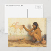 Indiaanse indianenartiest door Couse Briefkaart (Voorkant / Achterkant)