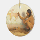  Indiaanse indianenartiest door Couse Keramisch Ornament (Links)