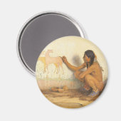  Indiaanse indianenartiest door Couse Magneet (Voorkant / Achterkant)