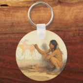  Indiaanse indianenartiest door Couse Sleutelhanger (Voorkant)