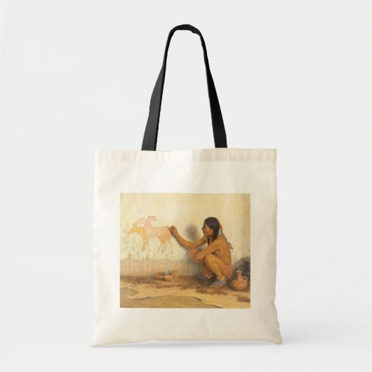  Indiaanse indianenartiest door Couse Tote Bag (Voorkant)