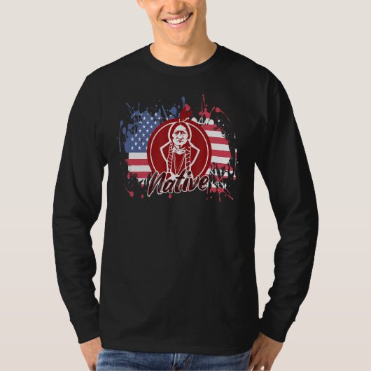 Indiaanse indianenstam - USA Flag Pride T-shirt (Voorkant)