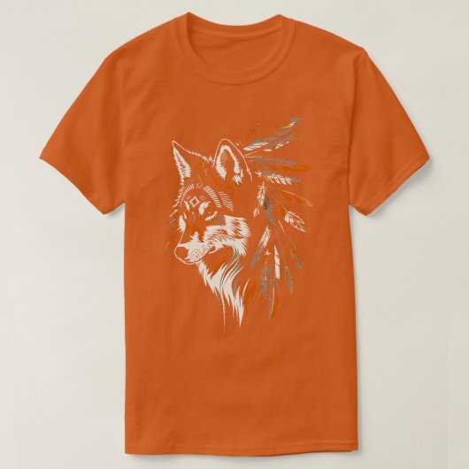 Indiaanse indianenstam wolf t-shirt (Design voorkant)
