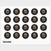 Indiaanse inheemse peo ronde sticker (Vel)