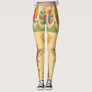 Indiaanse inheemse sierachtergrond. leggings