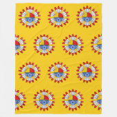 Indiaanse KACHINA - TAWA Zonnemasker 1 Fleece Deken (Voorkant)